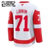 Detroit Red Wings Dresy Fanatics Premium Dylan Larkin 2024-25 Bílý Venkovní - Dětské